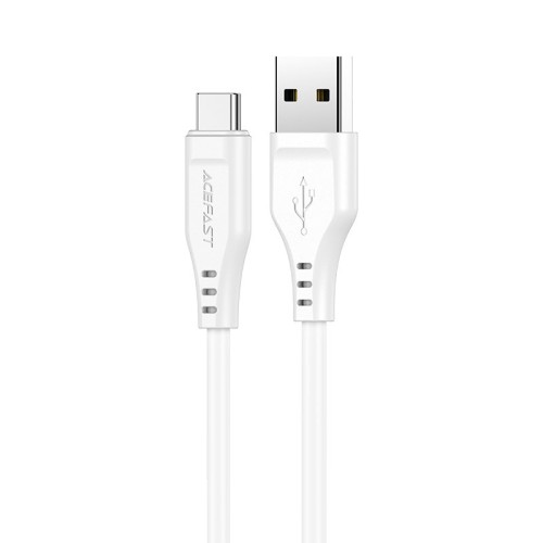 Acefast USB Cable – USB Type C 1.2M, 3A, white, fast charging, data transfer