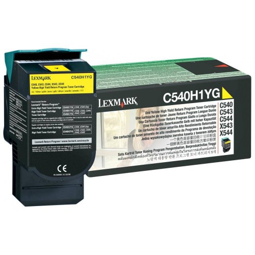 Lexmark Toner C540H1Y Yellow high-yield yellow toner cartridge for C540 series