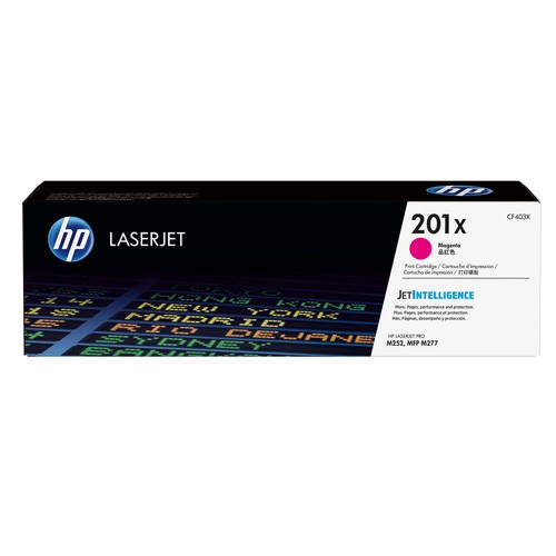 HP Toner CF403X Magenta (201X) high-yield magenta toner for HP Color LaserJet Pro M252/MFP M277