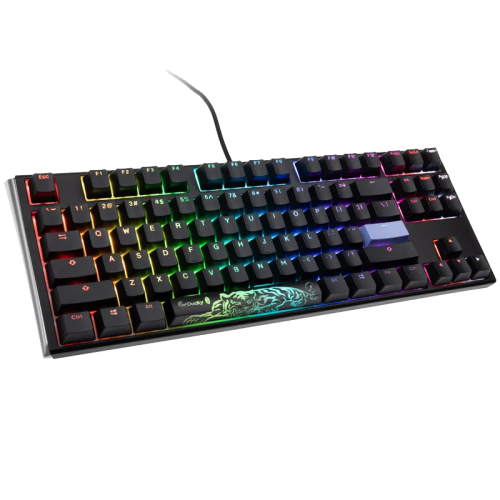 Ducky One 3 Classic (US) TKL Cherry Red Switch RGB LED – TKL keyboard in a minimalist classic black, linear Cherry MX Red switches, RGB LEDs