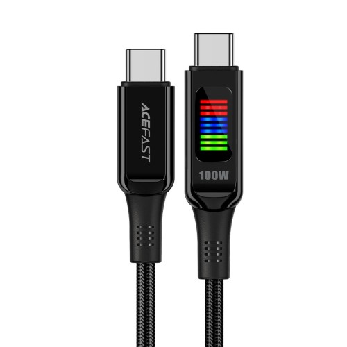 Acefast C7-03 Usb-C Usb-C 100W 1.2M Cable With Display - Black