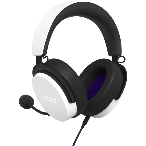 Nzxt Relay Wired Pc Gaming Headset White – wired gaming headset with microphone, white