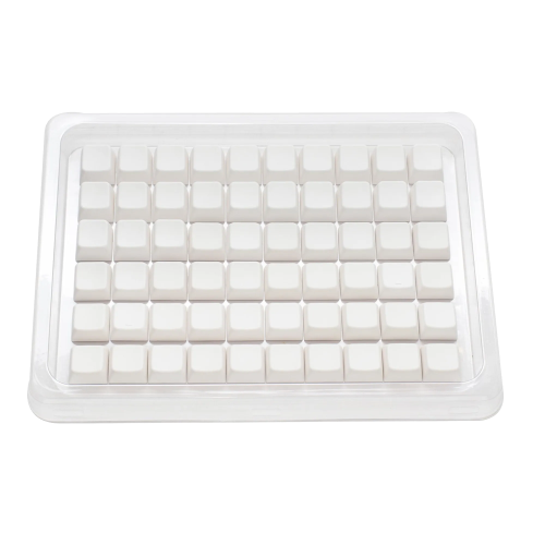 Ducky Blank White Keycap Set/ Us/ Pbt/ Non-Printed/ Cherry Profile Keycaps
