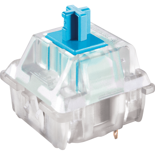 Ducky Cherry MX1A-E1NA – Blue Switch (RGB) – clicky Cherry MX Blue switch with RGB lighting compatibility for audible feedback