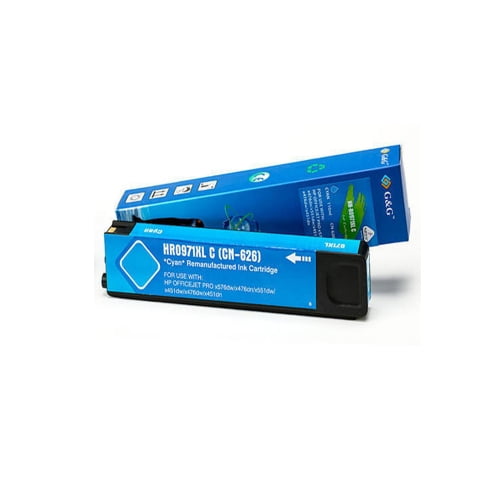 G&G Ink Cartridge 971XLC Cyan CN626A – high-yield compatible ink cartridge