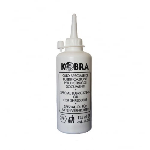Kobra Shredder Machine Maintenance Oil (125ml) shredder lubricant oil for regular maintenance 125 ml
