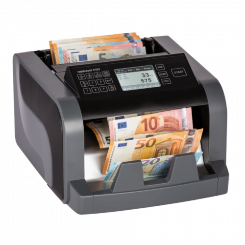 Ratiotec Banknote Counter Rapidcount S575 – banknote counter, currency counting machine, fast and accurate