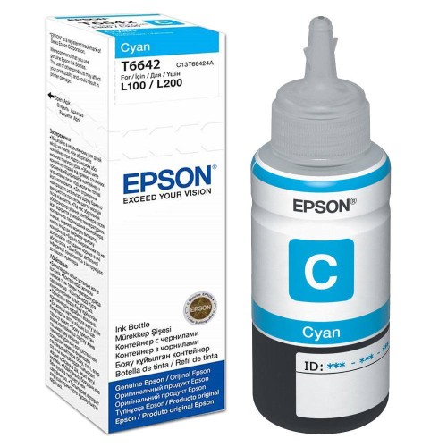 Epson Ink Cartridge T6642 Cyan – cyan ink bottle for EcoTank printers