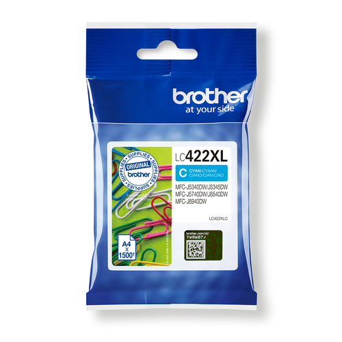 Brother Compatible Ink Cartridge Lc422Xl Cyan – cyan ink, XL