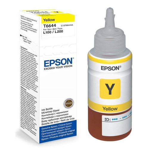 Epson Ink Cartridge T6644 Yellow – yellow ink bottle for EcoTank printers