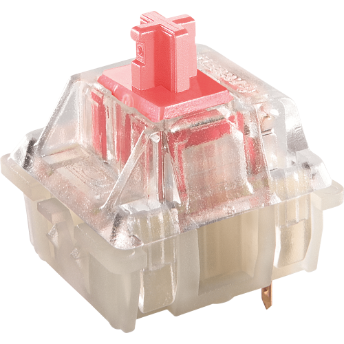 Ducky Cherry MX3A-L1NA – Silent Red Switch (RGB) – linear and quiet Cherry MX Silent Red mechanical switch with RGB support