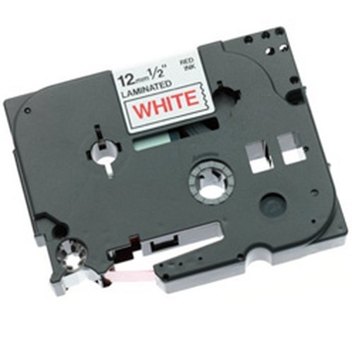 Brother Compatible 12 Millimeter Red on White Label Tape Tz-232 – red on white label tape, 12mm