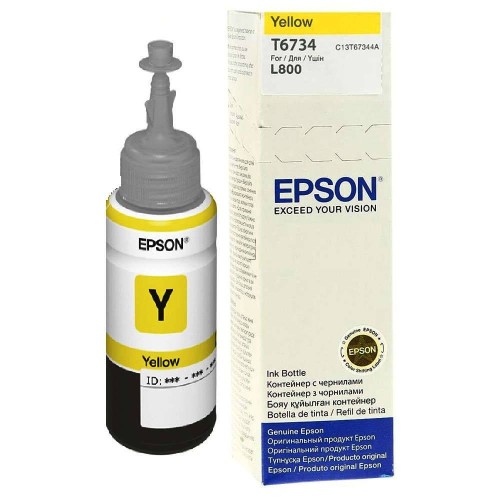 Epson Ink Bottle Yellow T6734 – yellow ink for L800/L805 series