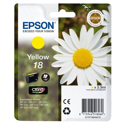Epson Ink Cartridge 18 Yellow – yellow ink for Expression Home XP-102/202
