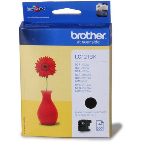 Brother Compatible LC121B Ink Cartridge Black – black ink, standard yield