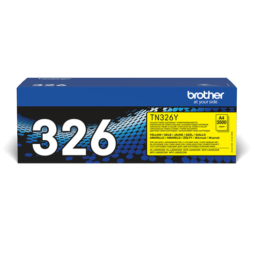 Brother Compatible TN-326 Yellow Toner Cartridge – yellow toner, high yield