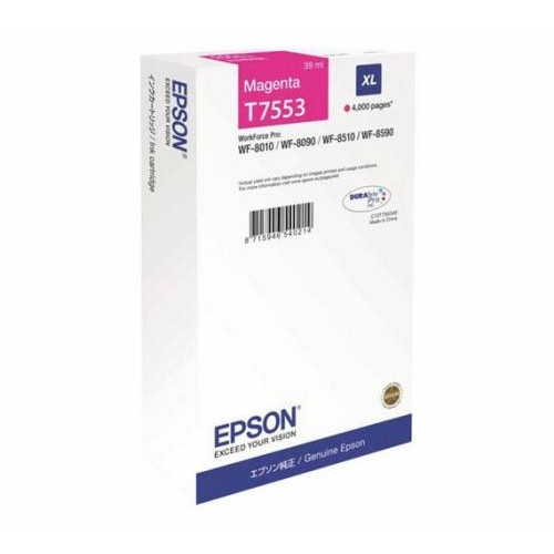 Epson Ink Cartridge T7553 XL Magenta – extra-large magenta ink for WorkForce printers