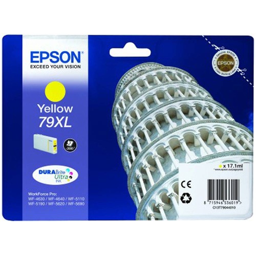 Epson Ink Cartridge 79XL Yellow – extra-large yellow ink for WorkForce printers