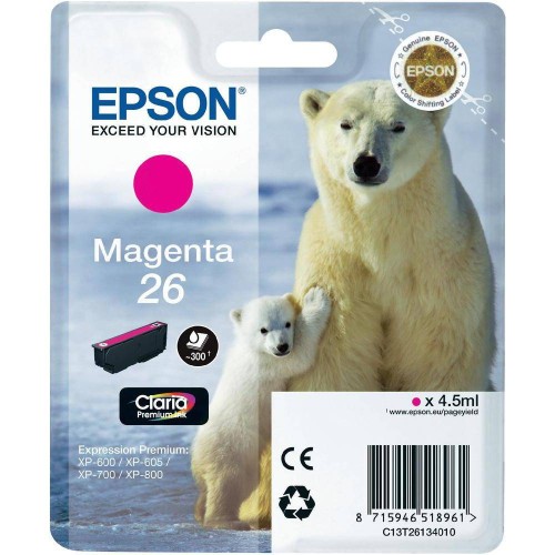 Epson Ink Cartridge 26 Magenta – magenta ink for Expression Premium XP printers