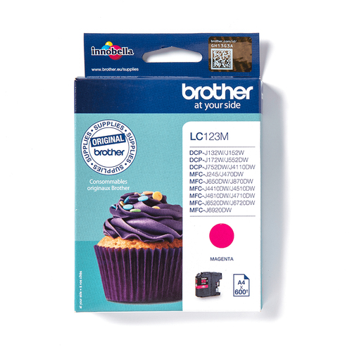 Brother Compatible LC123M Ink Cartridge Magenta – magenta ink, standard yield