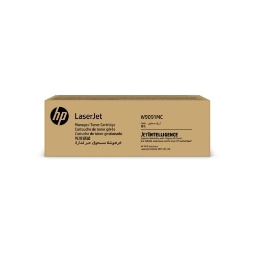 HP Toner Cyan W9091MC (MPS) Cyan managed print service cyan toner for HP Color LaserJet