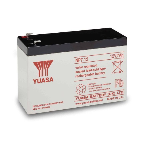 Yuasa Battery 12V/7Ahr – sealed lead acid rechargeable battery