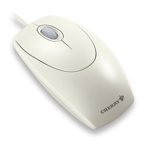 Cherry Mouse Optical Wheelmouse Hellgrau (M-5400) wired optical mouse with scroll wheel light gray