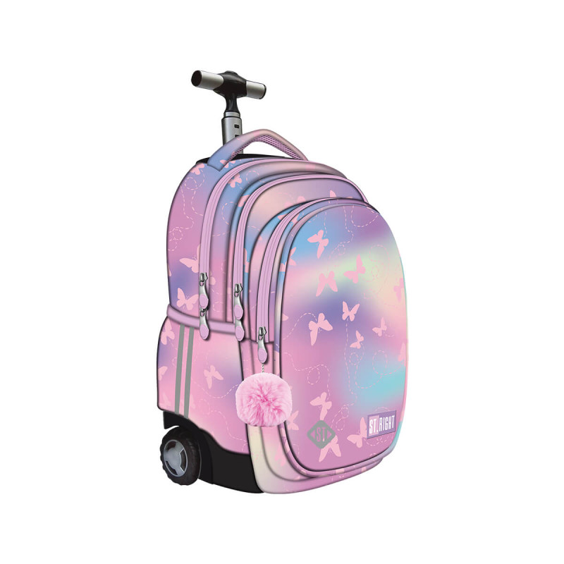 TROLLEY BAG PINK BUTTERFLIES