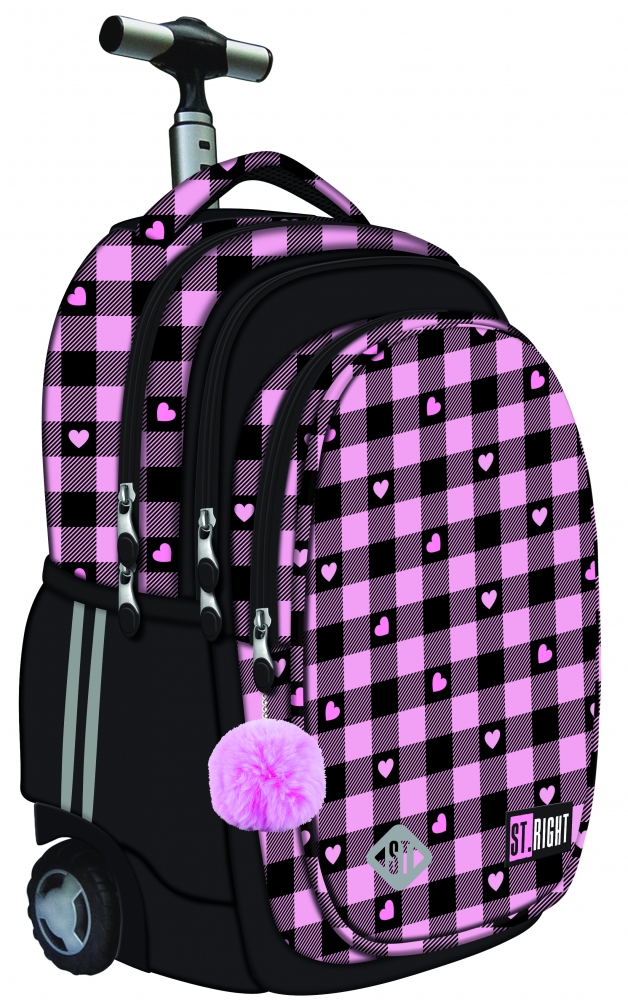 TROLLEY BAG PINK CHECKERED