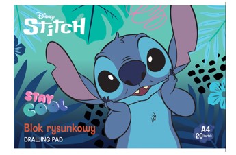 Drawing pad A4, 20 sh., white LILO & STITCH