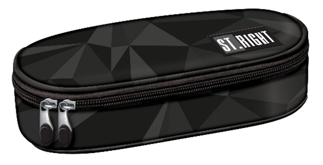 PENCIL CASE GEOMETRIC GRAY