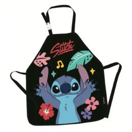 "APRON   BLACK ALOHA LILO & STITCH"