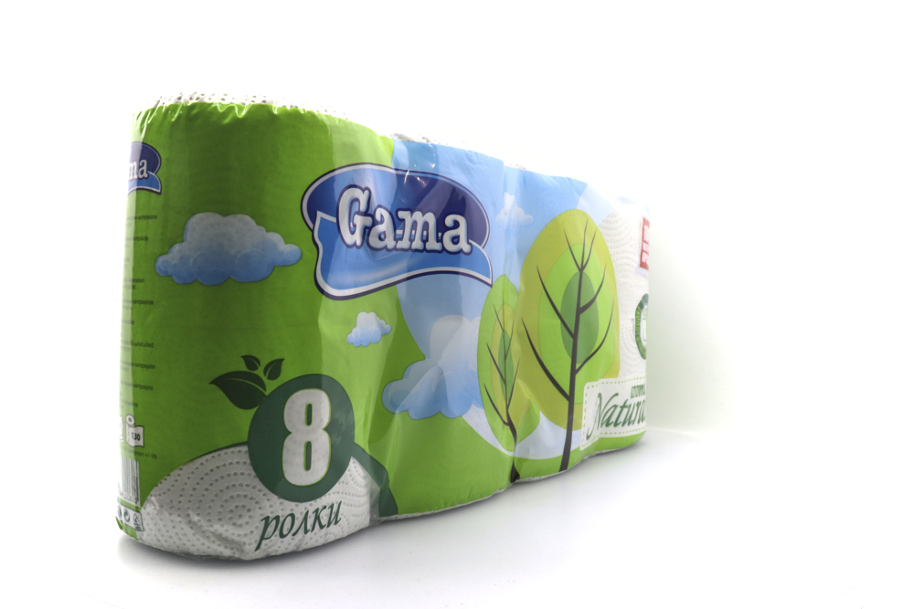 GAMA TOILET ROLLS 3PLY 8PCS