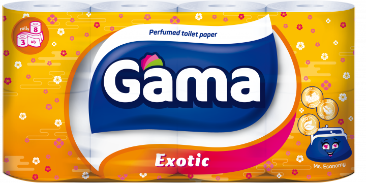 GAMA TOILET PAPER EXOTIC 8P