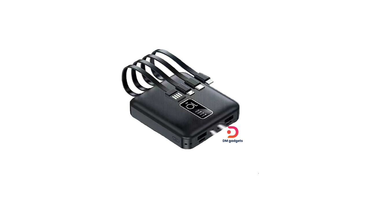 #588E#DM®S-341 Powerbank mini – 4in1 – 10,000mAh – Black