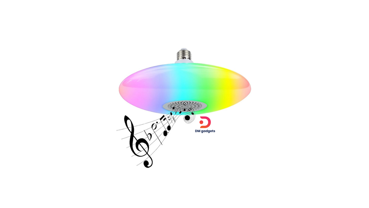 #460C#UL®-D0612 RGB Photorythmic Music Light Lamp 24W-Bluetooth Speaker – r/c