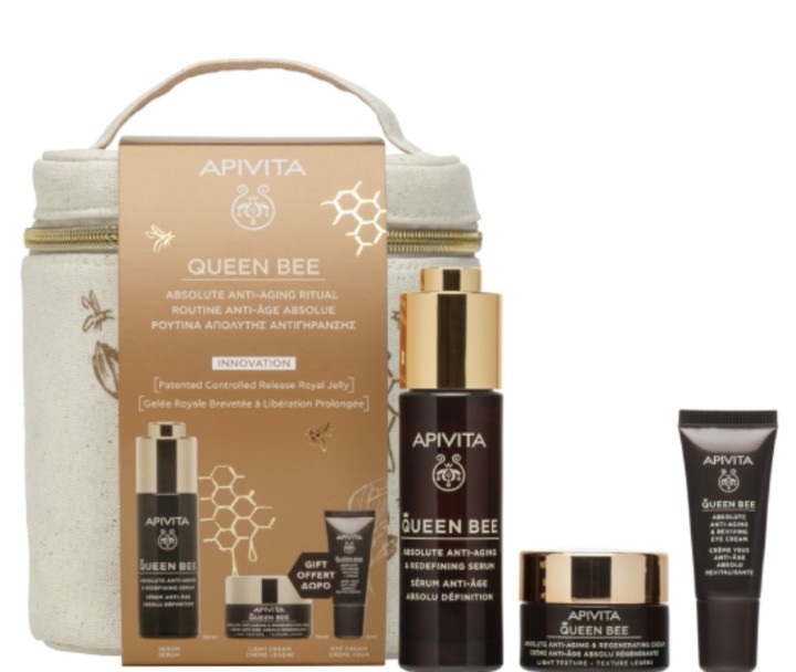 Apivita Apivita Queen Bee-Holistic Anti-Aging Serum Day Cream for Absolute Anti-Aging Eye Cream-Eye Cream