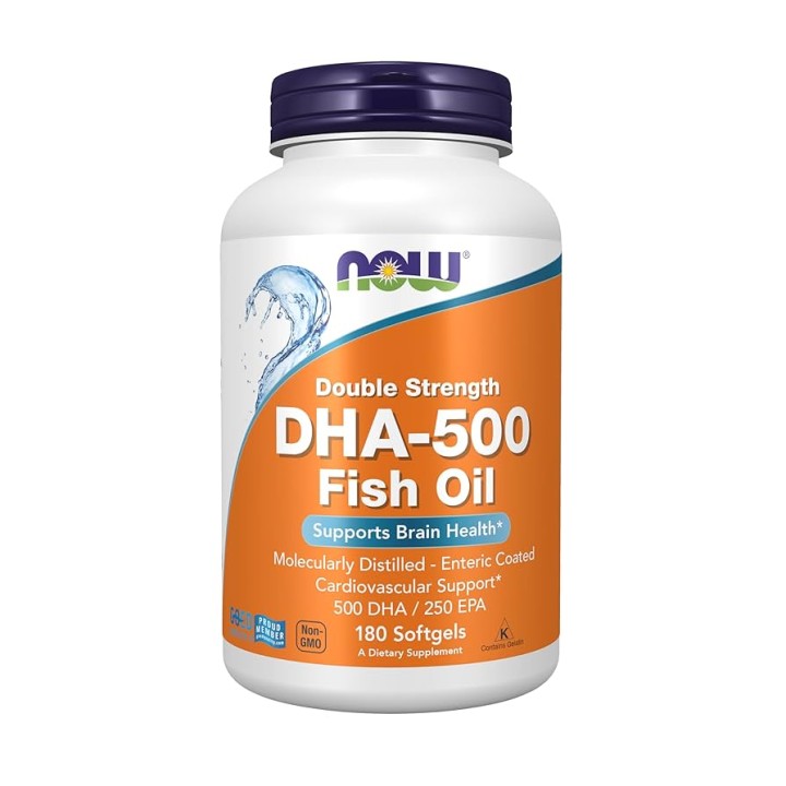 Now DHA-500 EPA-250 180 Softgels – supplement, omega-3