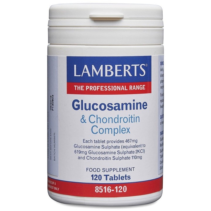 Lamberts Glucosamine & Phytochondroitin Complex 120 Tablets – joint supplement, 120 tablets