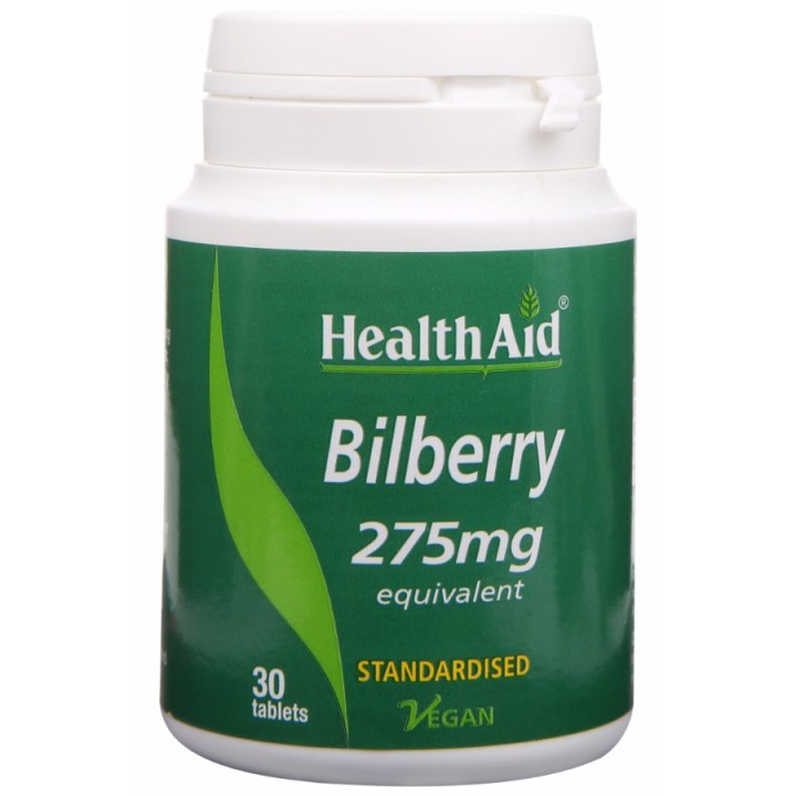 Health Aid Bilberry 30 Tabs – bilberry supplement, vision support