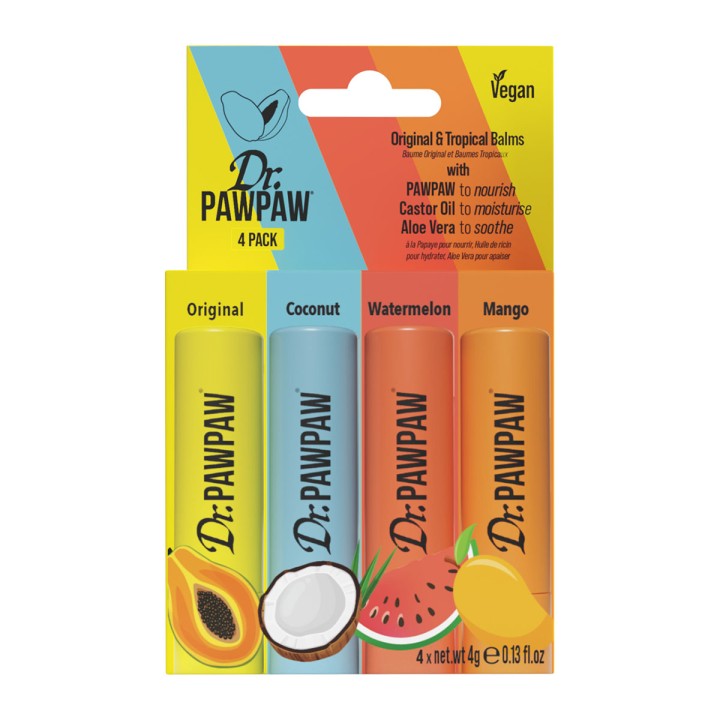 Dr. Pawpaw Lip Balm Set 4 – lip balm, moisturizing, set of 4