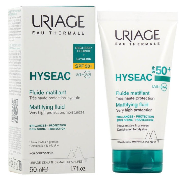 Uriage Hyseac Fluid SPF50+ 50ml – sunscreen, acne-prone skin