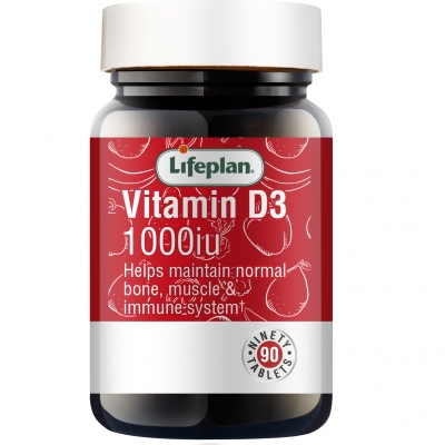 Lifeplan Vitamin D3 1000 IU 135 Tablets – vitamin supplement, D3, immune support