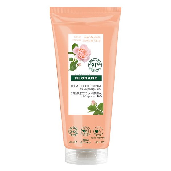 Klorane Rose Milk Nourishing Shower Cream 1+1 Free (200ml+200ml) – shower cream, rose milk, nourishing