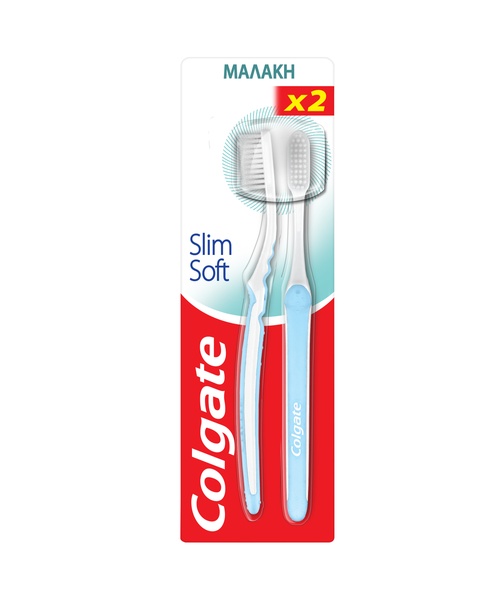 Colgate T/B Slim Soft Ultra Comp 1+1 – toothbrush, slim, soft bristles