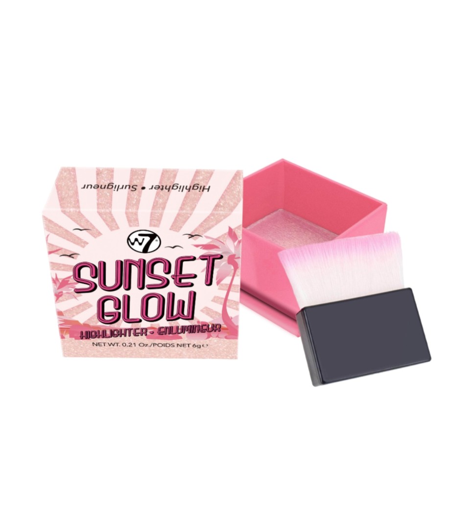 W7 Sunset Glow Highlighter – face highlighter, radiant finish