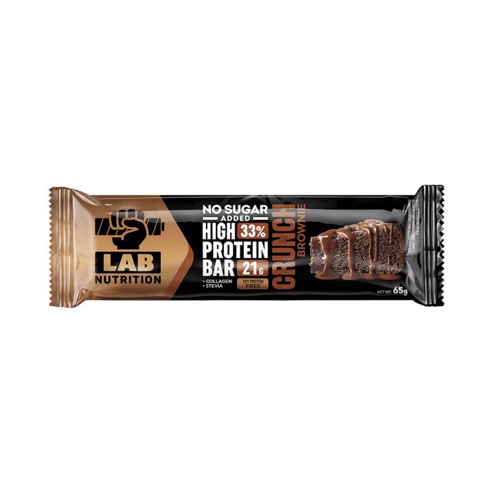 Lab Nutrition High Protein Bar Crunch Brownie 65g – protein bar, brownie
