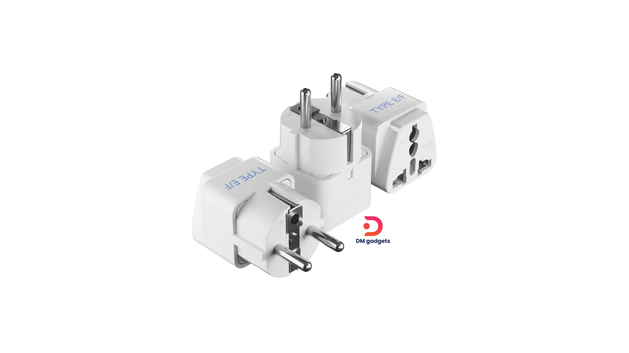 #543A#NK®5148 EU Universal Plug Adapter, Power Converter, Socket, International-White