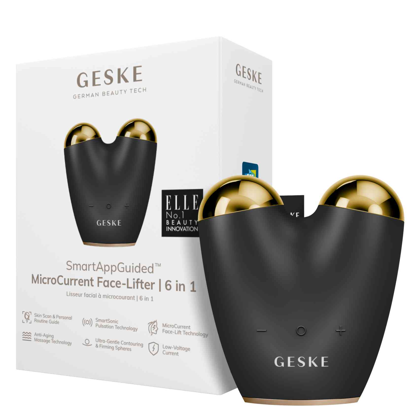 Geske Microcurrent Facial care Lifter 6 in 1 Black