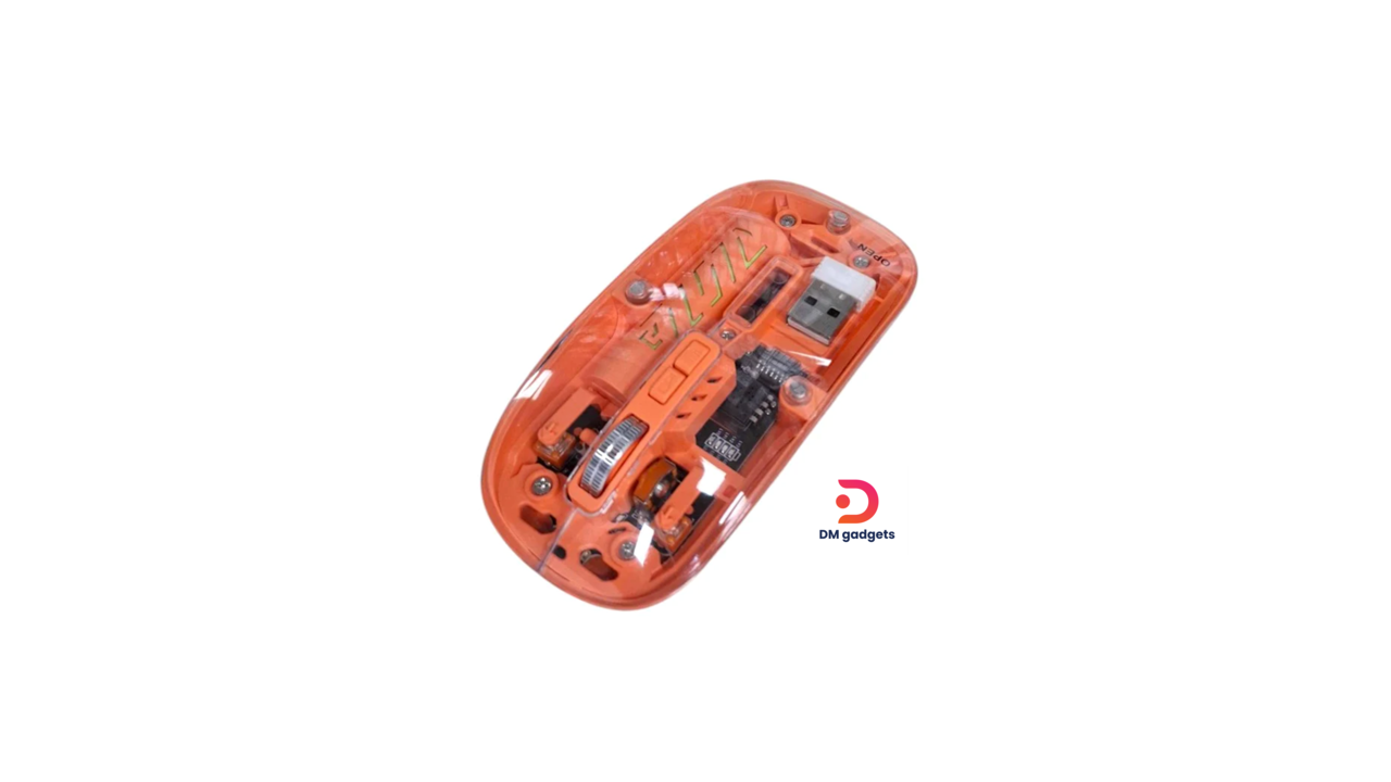 #629B#AOAS®W08 Wireless Rechargeable Computer Mouse -Orange